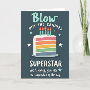 Cartão de Aniversário de Bolo de Camadas