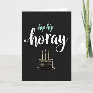 Cartão de Aniversário de Bolo Preto