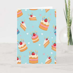 Cartão de Aniversário de Bolos Caprichosos