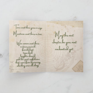 Cartão de Aniversário de Bruxa Encantada