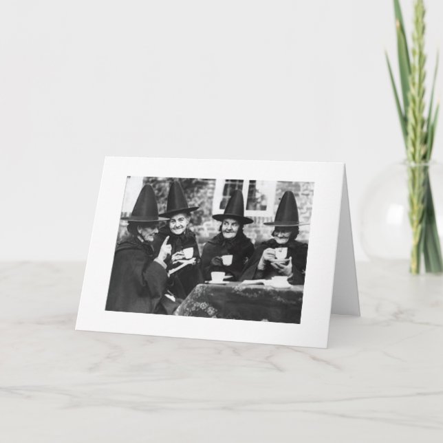 Cartão de aniversário de bruxas (Frente)