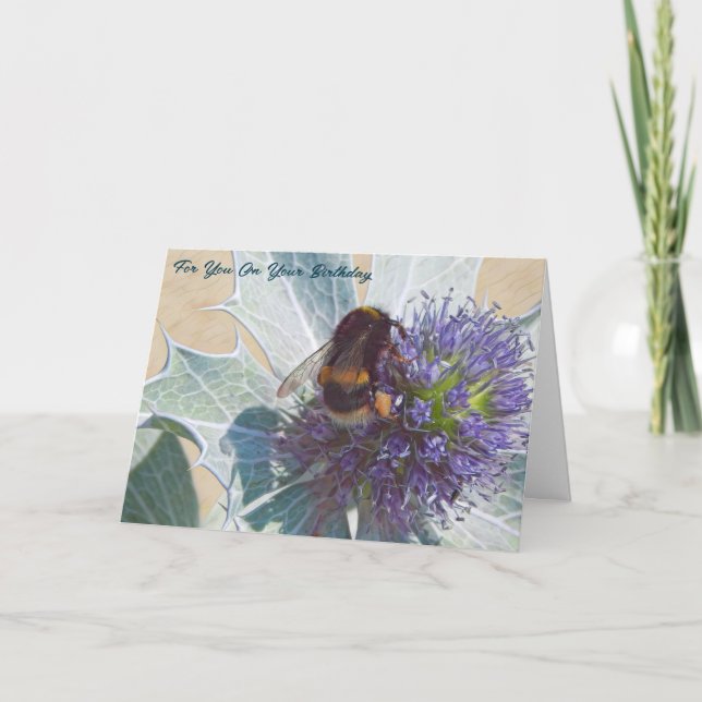 Cartão de Aniversário de Bumble Bee (Frente)
