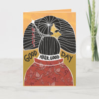 Cartão de Aniversário de Cabelo Bom Stylist para H