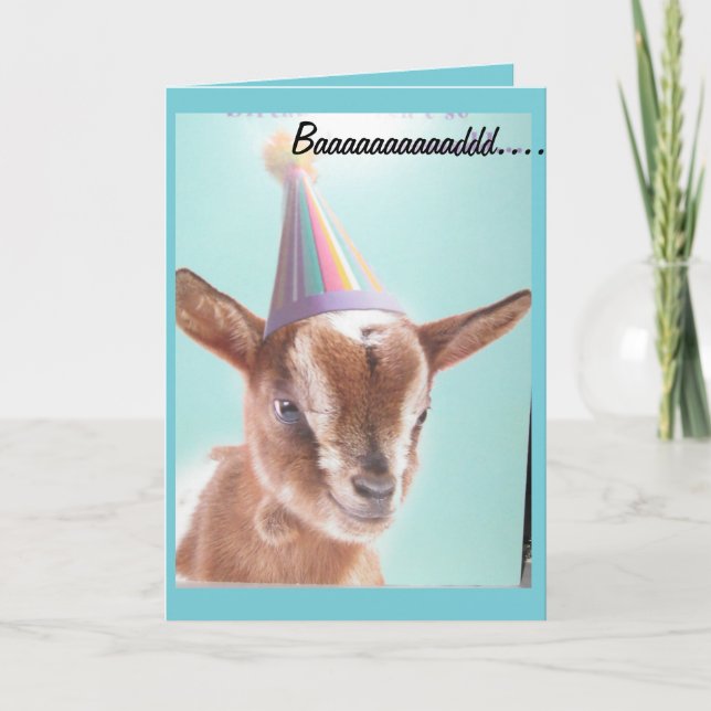 Cartão de Aniversário de Cabra (Frente)