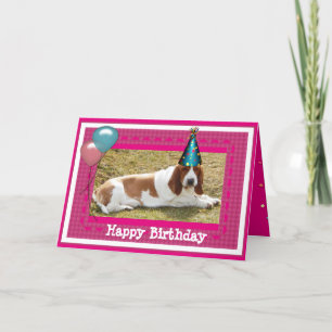 Cartão de Aniversário de Caça-Basset