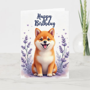 Cartão de Aniversário de Cachorrinho Encantador