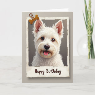 Cartão de Aniversário de Cachorrinho Fofinho