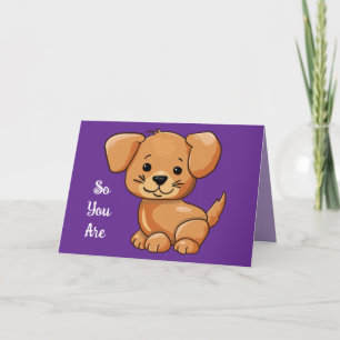 Cartão de Aniversário de Cachorrinho Fofo
