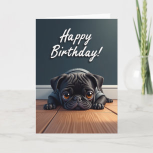 Cartão de Aniversário de Cachorrinho Inocente