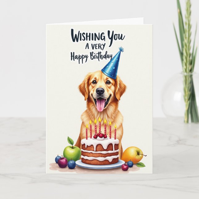 Cartão de Aniversário de Cachorro (Frente)