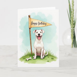 Cartão de Aniversário de Cachorro Alegre