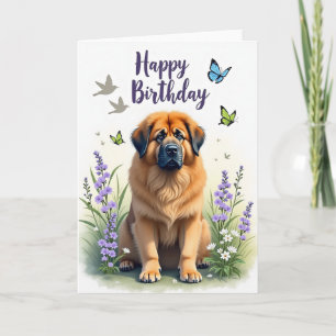 Cartão de Aniversário de Cachorro ao Ar Livre