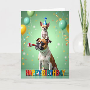 Cartão de Aniversário de Cachorro Caprichoso