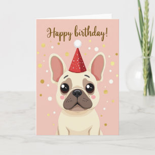 Cartão de Aniversário de Cachorro Fofo