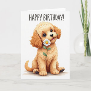 Cartão de Aniversário de Cachorro Inocente
