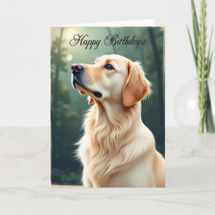 Cartão de Aniversário de Cachorro Sereno