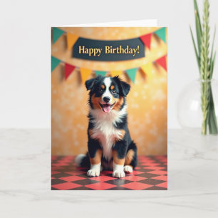 Cartão de Aniversário de Canino Alegre