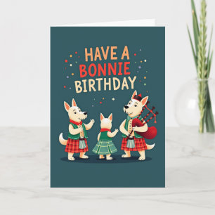 Cartão de Aniversário de Canino Escocês