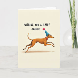 Cartão de Aniversário de Cão Saltitante Divertido