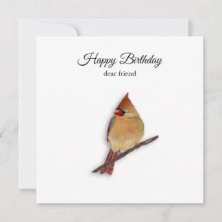 Cartão de Aniversário de Cardinal