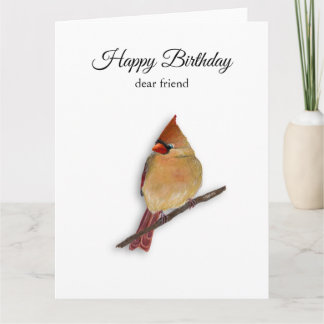 Cartão de Aniversário de Cardinal