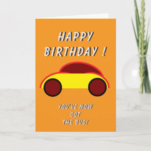 Cartão de Aniversário de Carro Clássico