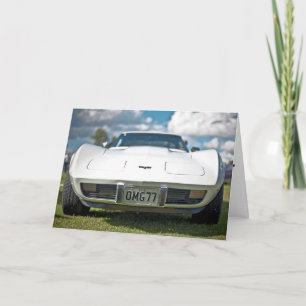 cartão de aniversário de carro esportivo classe