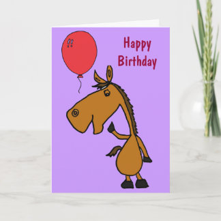 Cartão de Aniversário de Cartoon de Cavalo CB