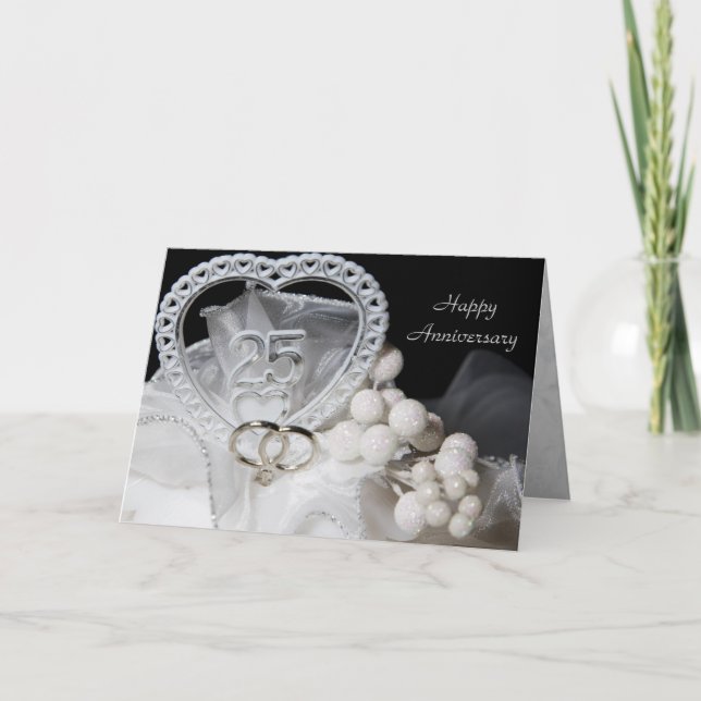 Cartão de Aniversário de Casamento 25 (Frente)
