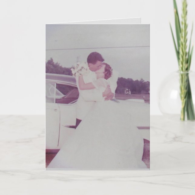 Cartão de Aniversário de Casamento com Poem (Frente)