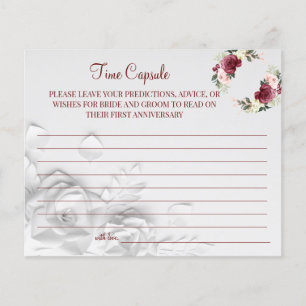 Cartão de aniversário de casamento da Cápsula do T