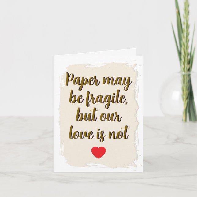 Cartão de aniversário de casamento de 1rua (Frente)