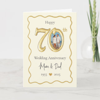Cartão de Aniversário de Casamento de 70 Elegante