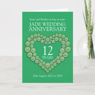 Cartão de aniversário de casamento de jade para ir