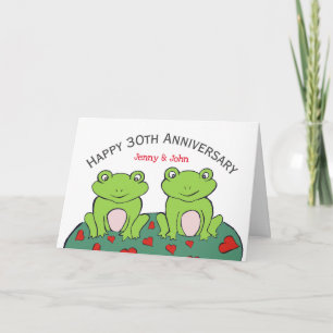 Cartão de aniversário de casamento de pérola do 30