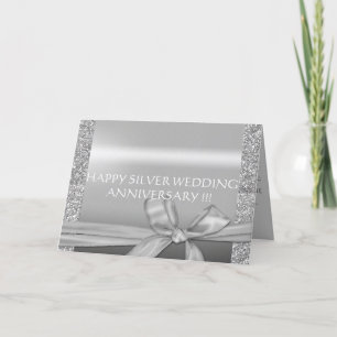 CARTÃO DE ANIVERSÁRIO DE CASAMENTO DE PRATA