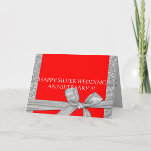 CARTÃO DE ANIVERSÁRIO DE CASAMENTO DE PRATA