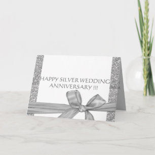 CARTÃO DE ANIVERSÁRIO DE CASAMENTO DE PRATA