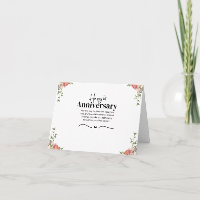 Cartão de Aniversário de Casamento de rua Moderno  (Frente)