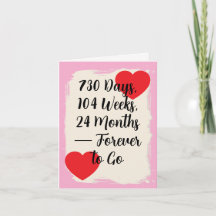 Cartão de aniversário de casamento de segundo algo