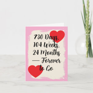 Cartão de aniversário de casamento de segundo algo