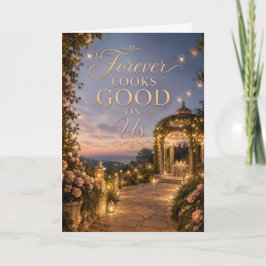 Cartão de Aniversário de Casamento Forever Looks G