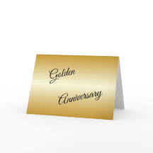 Cartão de Aniversário de Casamento ouro