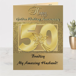 Cartão de Aniversário de Casamento Personalizado d