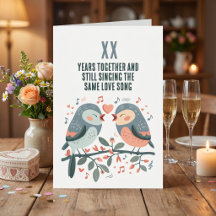 Cartão de Aniversário de Casamento Personalizado p