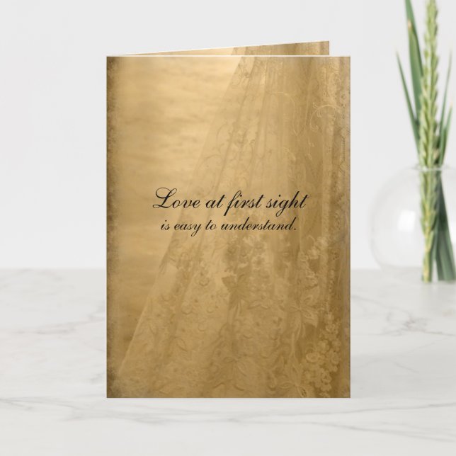 Cartão de Aniversário de Casamento Vintage (Frente)