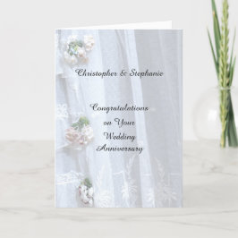 Cartão de aniversário de casamento, Vintage Lace