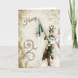 Cartão de Aniversário de Cavaleiro de Armadura