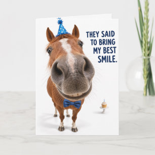 Cartão de Aniversário de Cavalo Engraçado Humor
