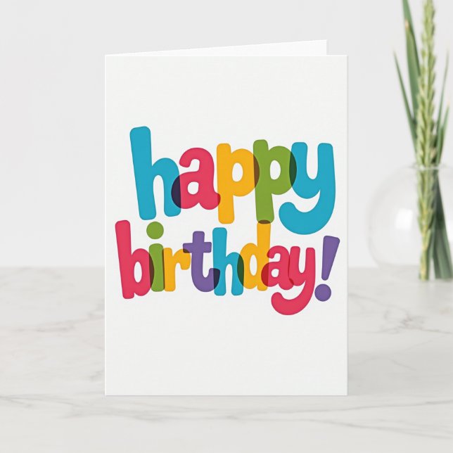 Cartão de Aniversário de Celebração (Frente)